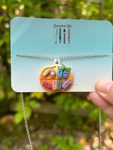 Pumpkin Bookshelf Necklace