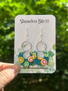 Citrus silver circle dangles