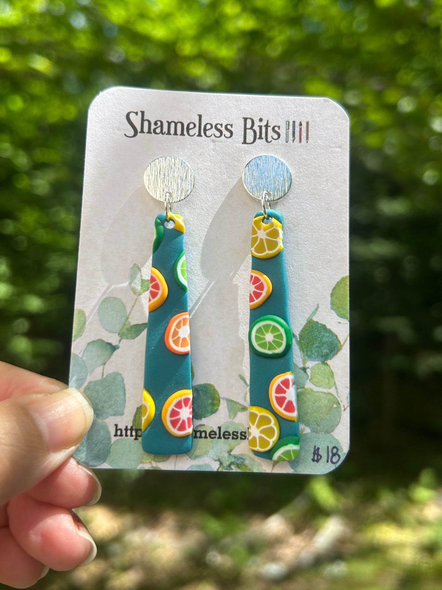 Citrus long drops with stud top