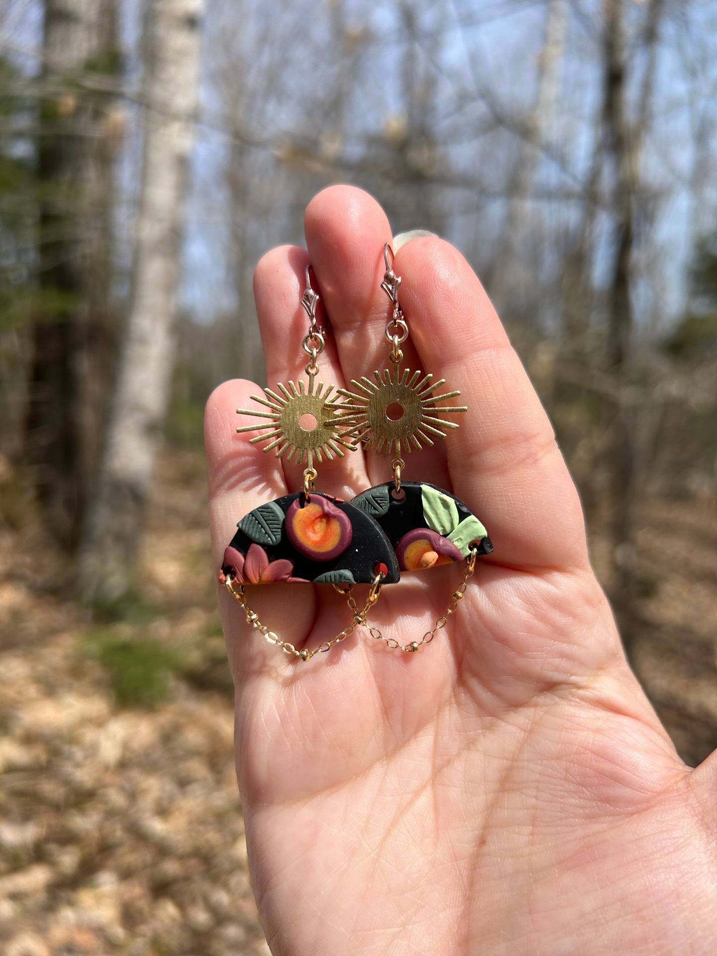 Dark Botanical eye charm