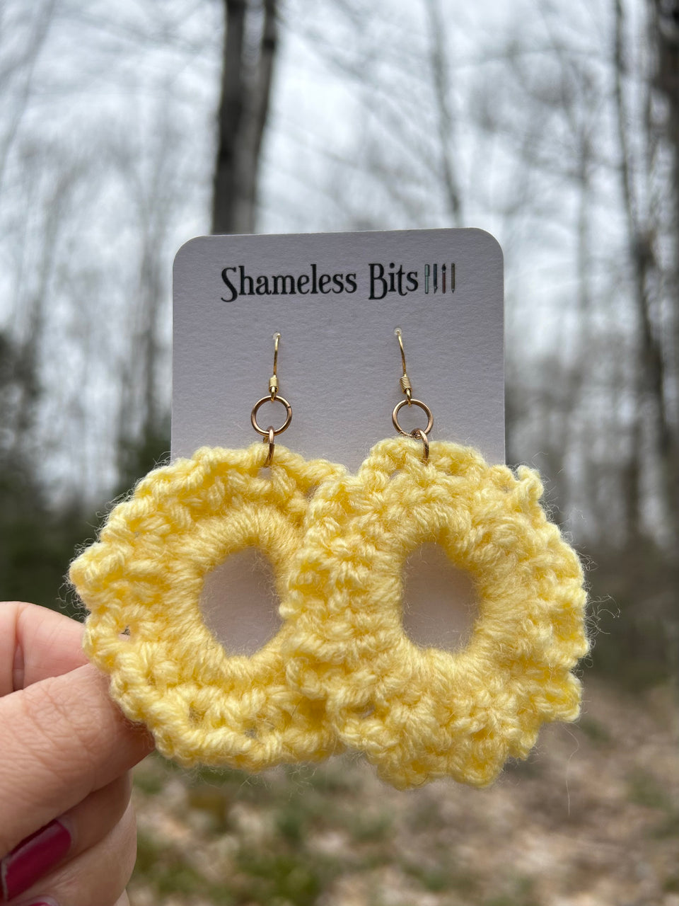 Yellow Crochet Dangles