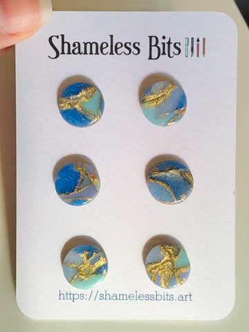 Blue Stained Glass Stud Packs